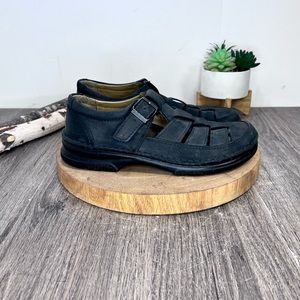 *Birkenstock | Madeira Fisherman Black Leather Sandal Women’s Size 40/9L Narrow